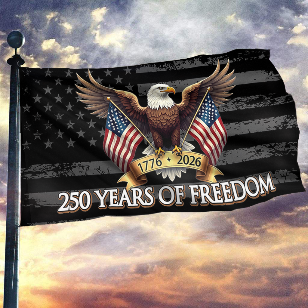 USA 250th Anniversary Bald Eagle Freedom Flag