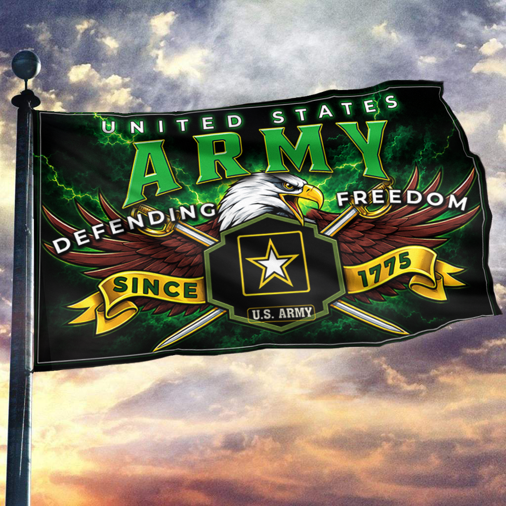 U.S. Army Defending Freedom 1775 Flag