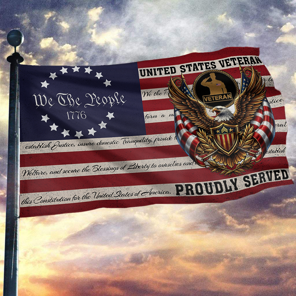We The People United States Veteran Flag