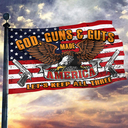 God, Guns & Guts: Made America Flag