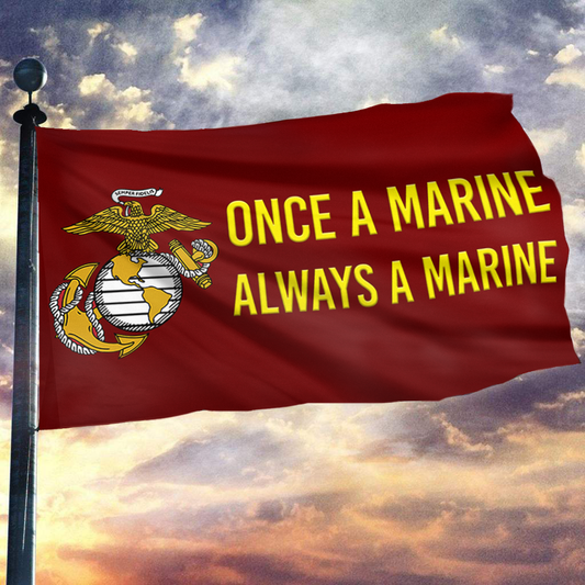 Once a Marine, Always a Marine Flag
