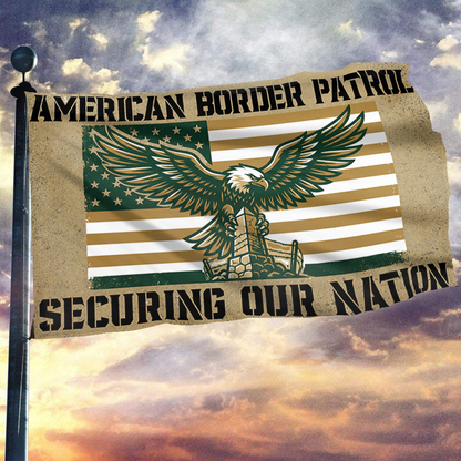 American Border Patrol Eagle Flag