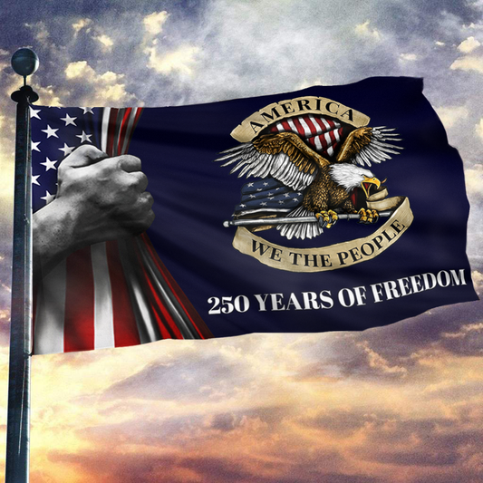 America We the People Blue Flag