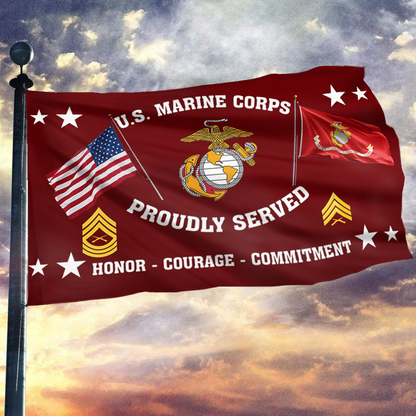 United States Marine Corps - Master Sergeant - Sergeant Flag