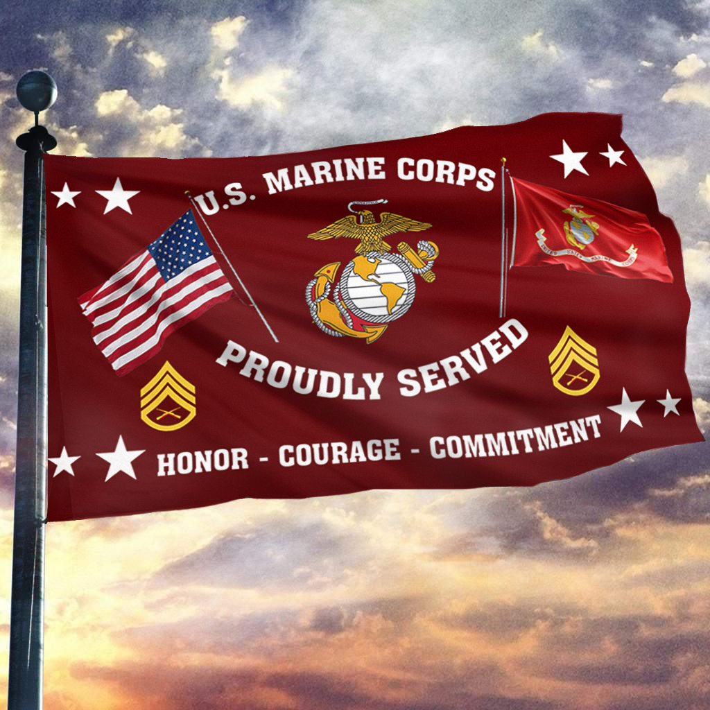 United States Marine Corps - Staff Sergeant Flag