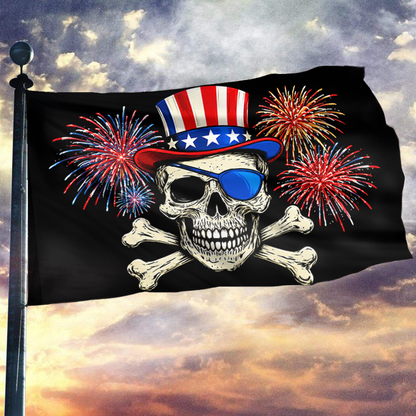Patriotic Skull Flag