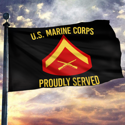 U.S. Marine Corps Proudly Served - Lance Corporal Flag