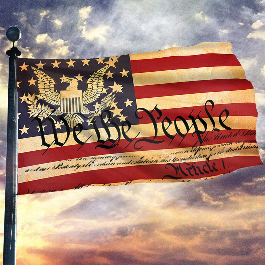 Vintage We The People American Eagle Flag