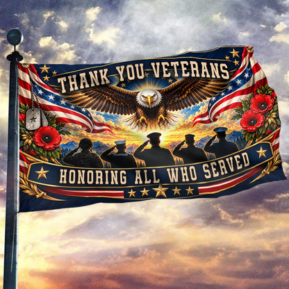 Thank you Veterans - Honoring All Who Served Flag