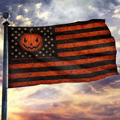 Halloween Jack O Lantern American Flag