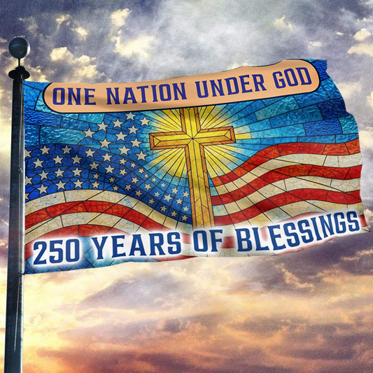 One Nation Under God Cross Flag