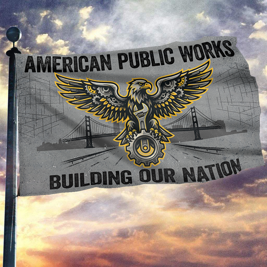 American Public Works Building Our Nation Flag