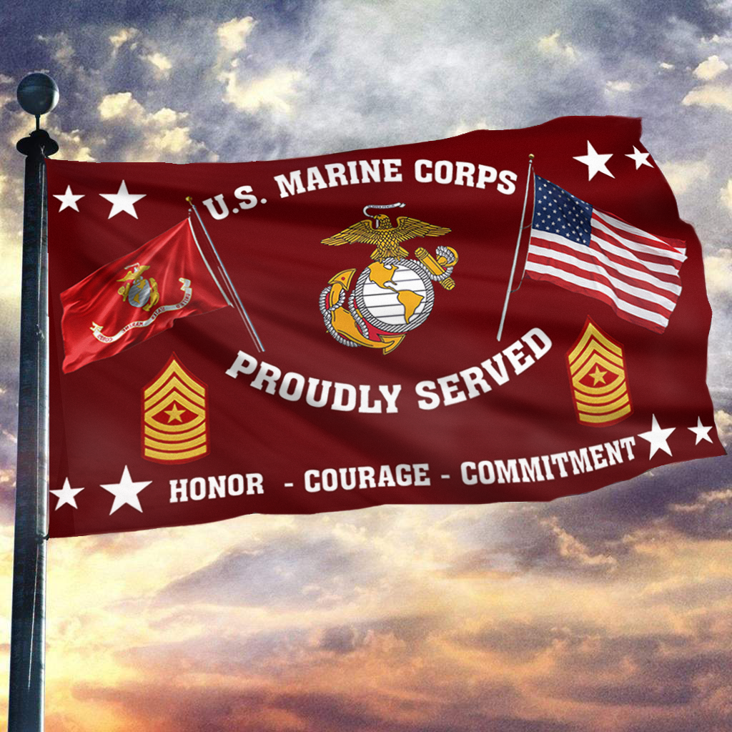 United States Marine Corps - Sergeant Major Flag