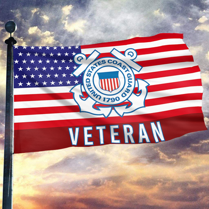 USA Coast Guard 1790 Veteran Flag