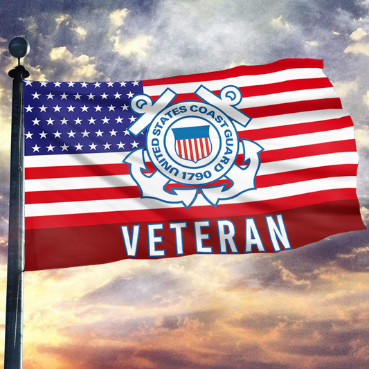 USA Coast Guard 1790 Veteran Flag