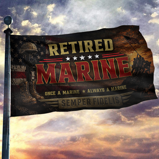 Retired Marine - Semper Fidelis Flag
