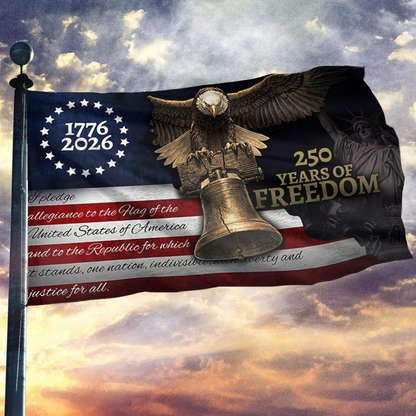 Patriotic Eagle Liberty Bell USA Flag