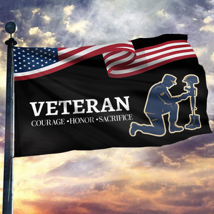 Veteran Courage Honor Sacrifice USA Flag