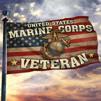 United States USMC Patriotic Military Flag