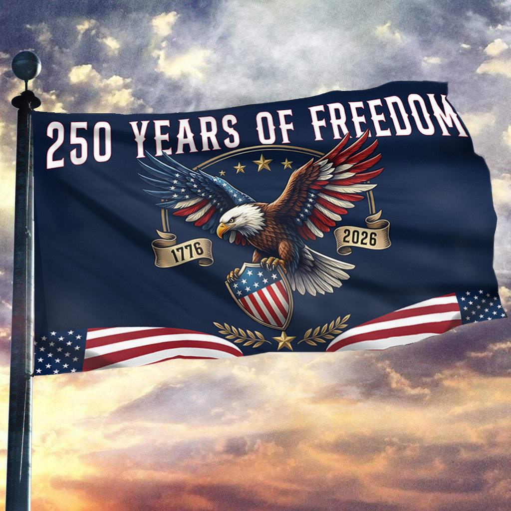 250 Years of Freedom Patriotic Eagle Flag