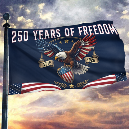 250 Years of Freedom Patriotic Eagle Flag