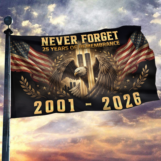 Never Forget - 25 Years of Remembrance USA Flag