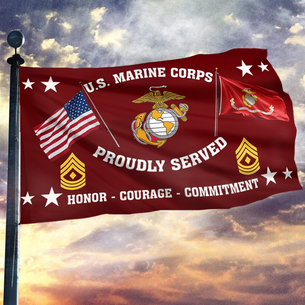 United States Marine Corps - First Sergeant Flag