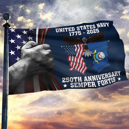 United States Navy 250 Years Anniversary 1775–2025 Flag