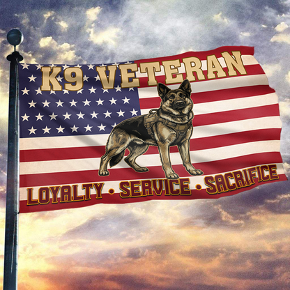 K9 Veteran Loyalty Service Sacrifice Flag