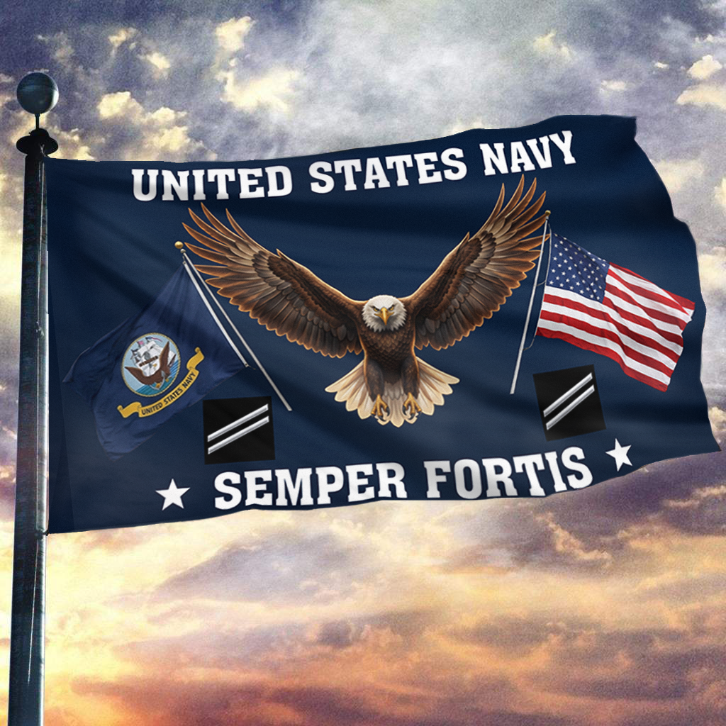 US Navy Eagle Semper Fortis - Seaman Apprentice Flag