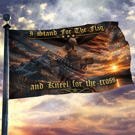 I Stand for the Flag and Kneel For the Cross Flag