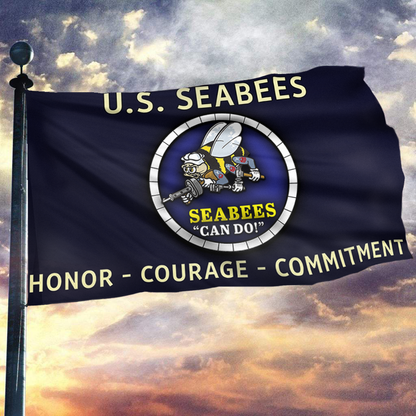 U.S. Seabees - Honor Courage Commitment Flag