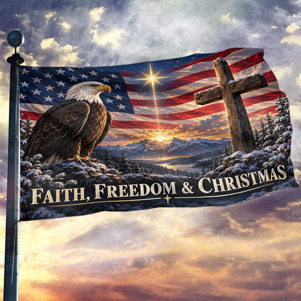 Faith Freedom & Christmas Flag