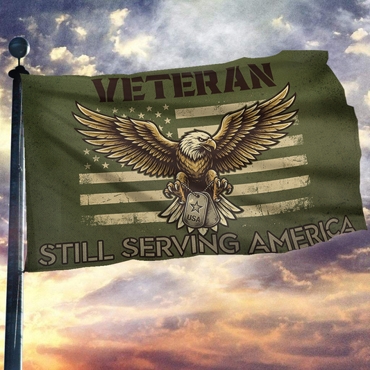 Veteran Still Serving America Flag
