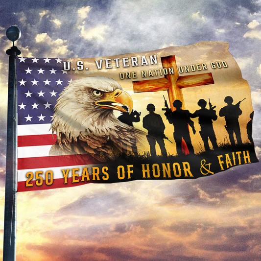 U.S. Veteran One Nation Under God Flag