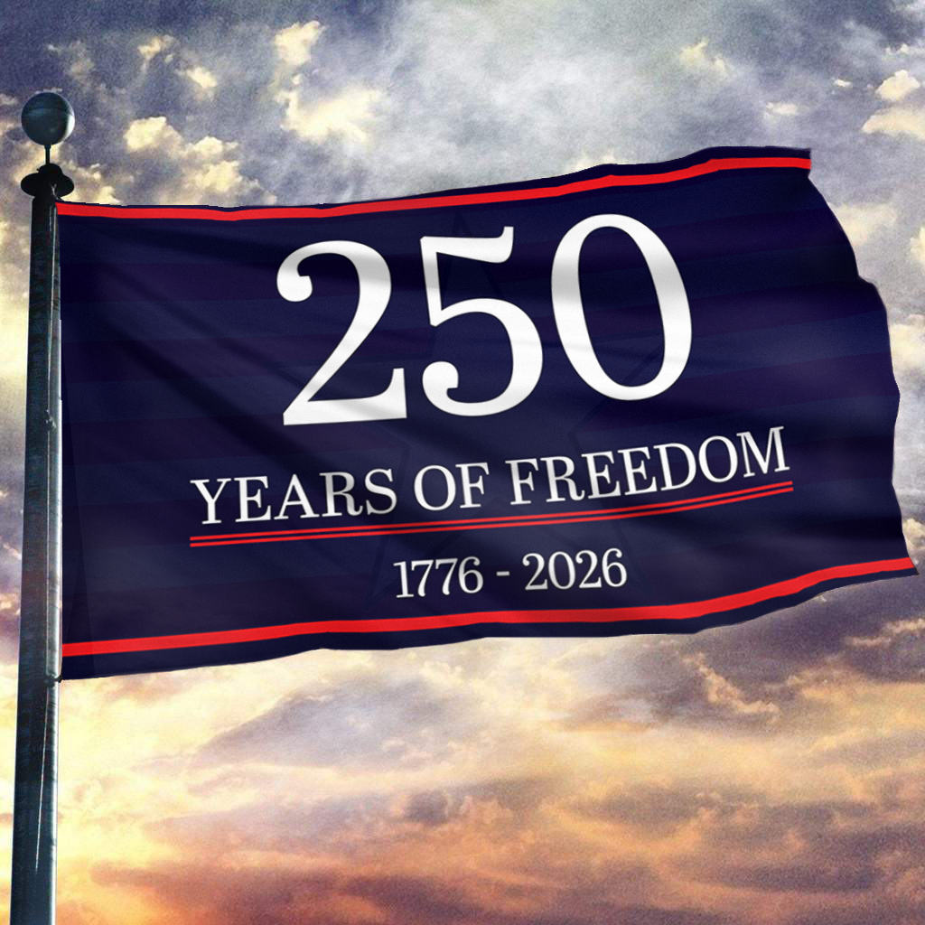 250 Years Of Freedom Blue Flag