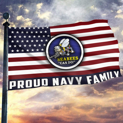 Seabees Proud Navy Family Flag