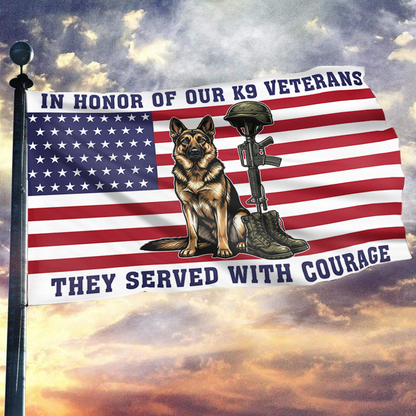 In Honor of Our K9 Veterans Flag