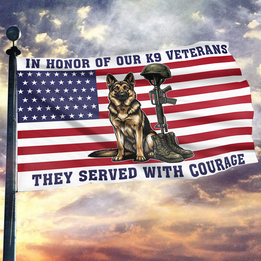 In Honor of Our K9 Veterans Flag
