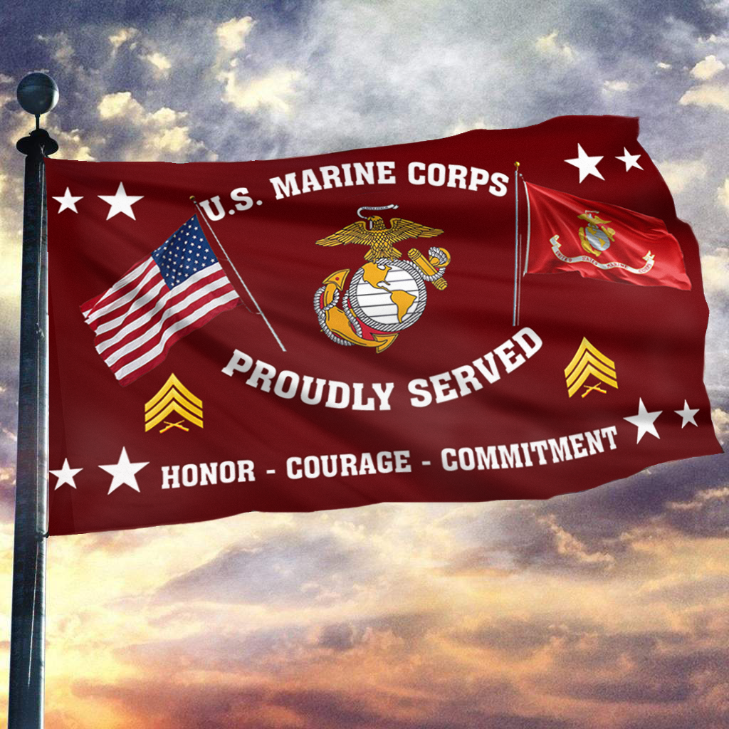 United States Marine Corps - Sergeant Flag
