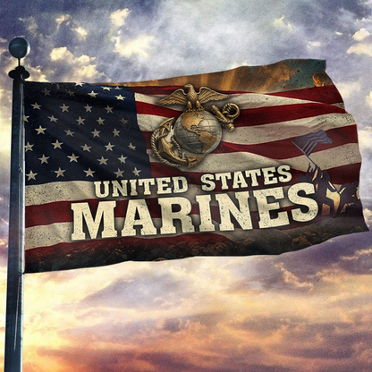 United States Marines Old USA Flag