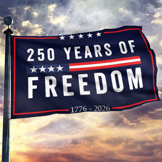 250 Years of Freedom Blue Flag