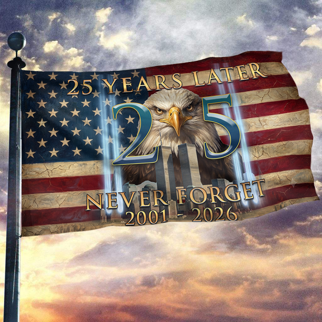 USA Eagle 25 Years Later Flag
