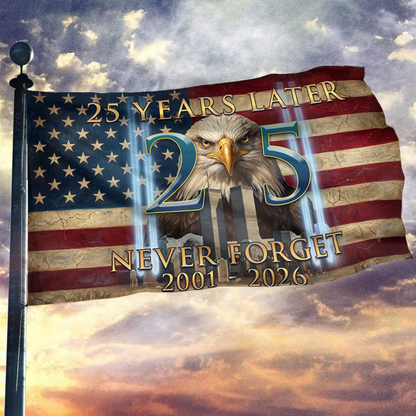 USA Eagle 25 Years Later Flag