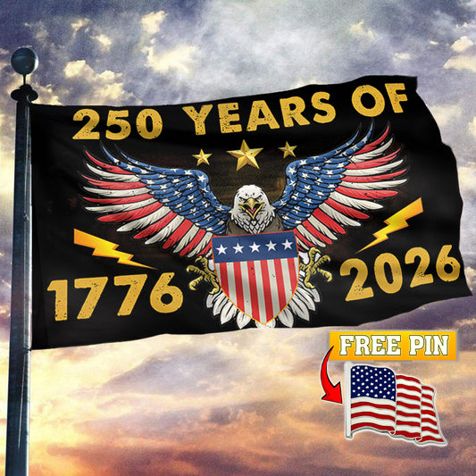 250th Anniversary Flag with FREE American Pin