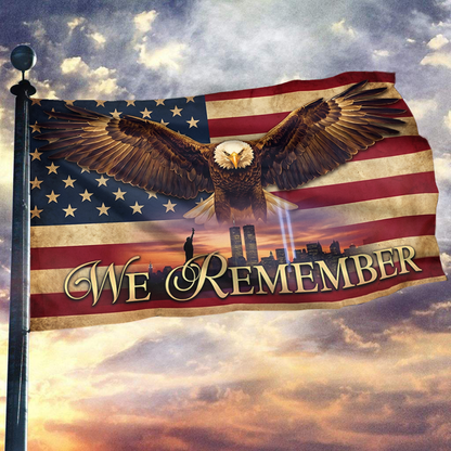 USA Eagle We Remember Flag
