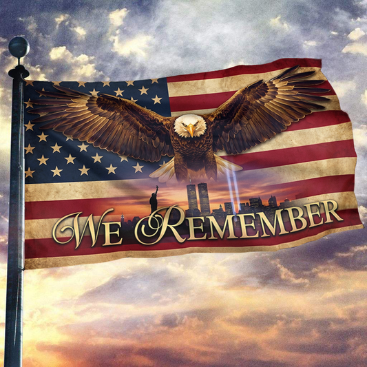USA Eagle We Remember Flag