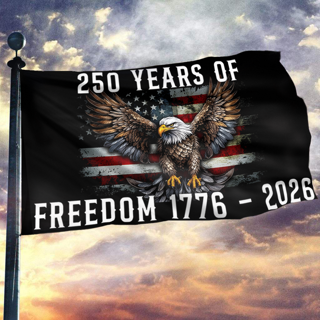 250 Years of Freedom USA Black Flag