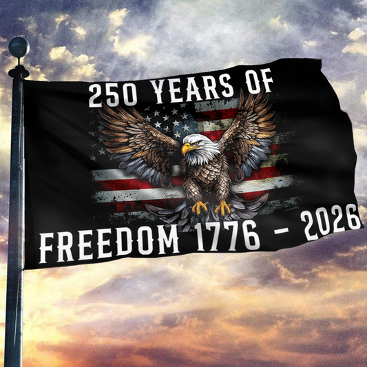 250 Years of Freedom USA Black Flag