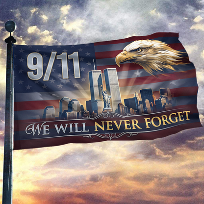 9/11 We Will Never Forget Eagle Flag